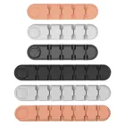 Умный USB-органайзер для проводов, устройство для намотки кабеля, силиконовый гибкий шнур для управления кабелем, зажимы для мыши, клавиатуры, наушников, сети