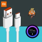 Оригинальный 6A Xiaomi Turbo зарядный кабель 1 м1,5 м2 м Быстрая зарядка Mi 11 9 Poco M3 X3 NFC F2 Redmi Note 10 K40 K30 Usb TipoC