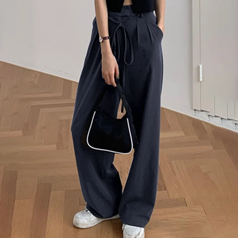 

Autumn Women Long Pants Solid FamilyAnkle Length Loose Pantalon Bohemian Holiday Fashion Casual Elegant Thin Palazzo 2022 ZANZEA