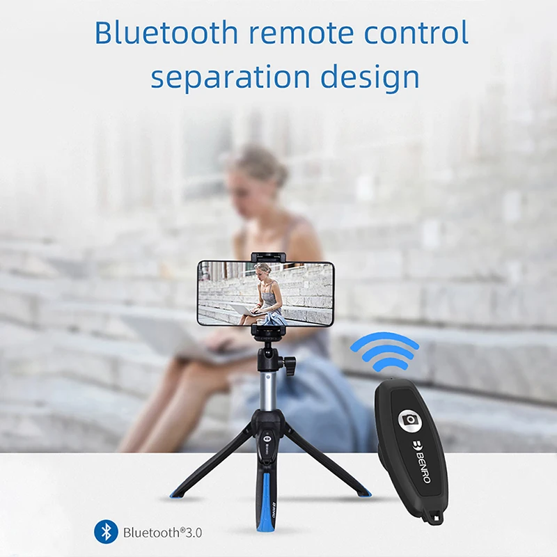 3 в 1 Benro Mefoto Bluetooth палка для селфи штатив монопод Автопортрет для iPhone XS huawei P20 Pro samsung Gopro 7 6 5