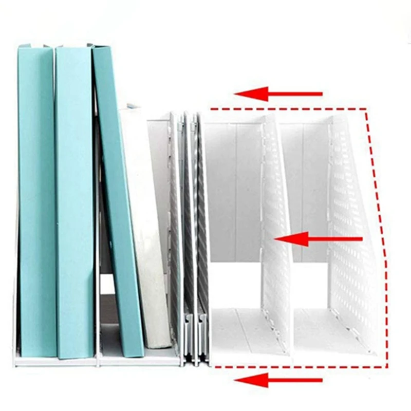 

Foldable Magazine Rack Desktop 4 Compartments File Cabinet Storage Box Standing File Divider Storage Box