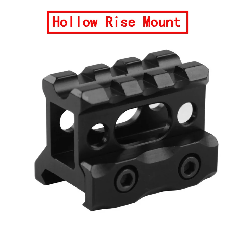 

Hot Tactical 3 Slots Hollow Aluminum Alloy Rise Rail Mount scope Red dot Sight Fits 20mm Picatinny For Hunting Gun Accessories