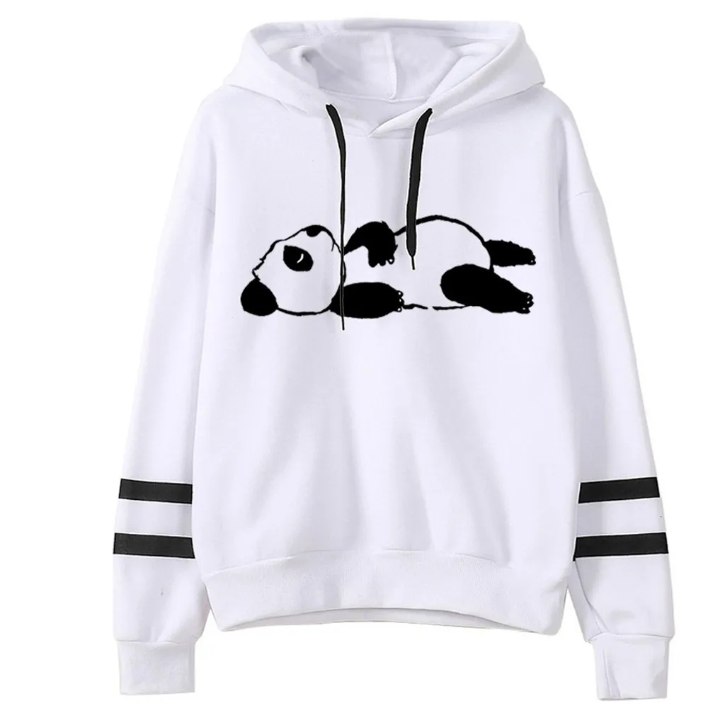 

Panda Print Hoodies Women Aesthetic Oversized Hoodie Casual Loose O-Neck Long Sleeve Women Fashion Autumn Sweatshirts Sudaderas