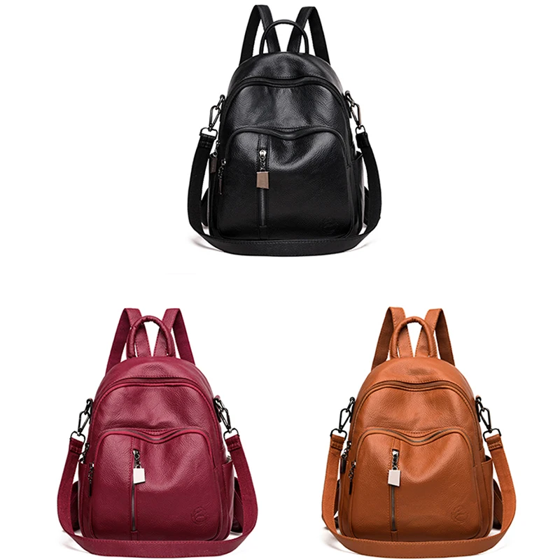 Новый женский рюкзак mochila feminina повседневный многофункциональный кожаный женская