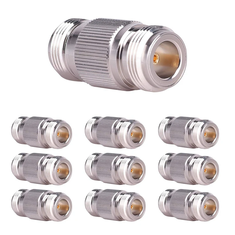 

10PCS N-Female to N-Female Connector RF Coax Cable Adapter Barrel Connectors Double Female Connector Plug By XRDS-RF