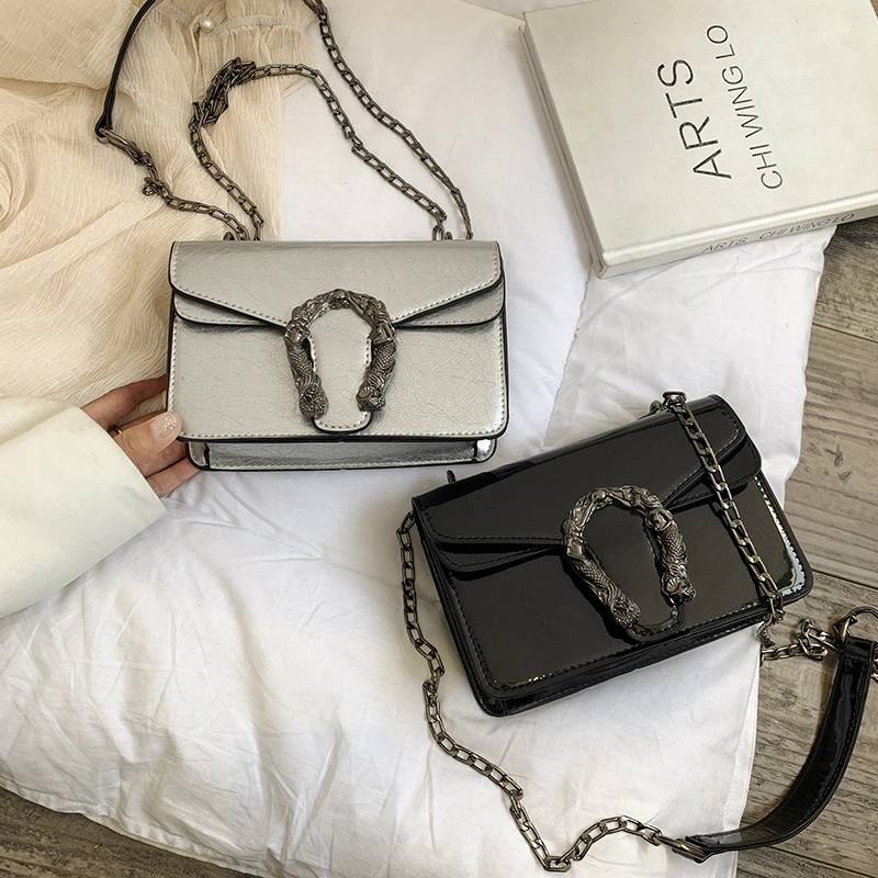 Женская винтажная сумка через плечо элегантная маленькая квадратная мессенджер