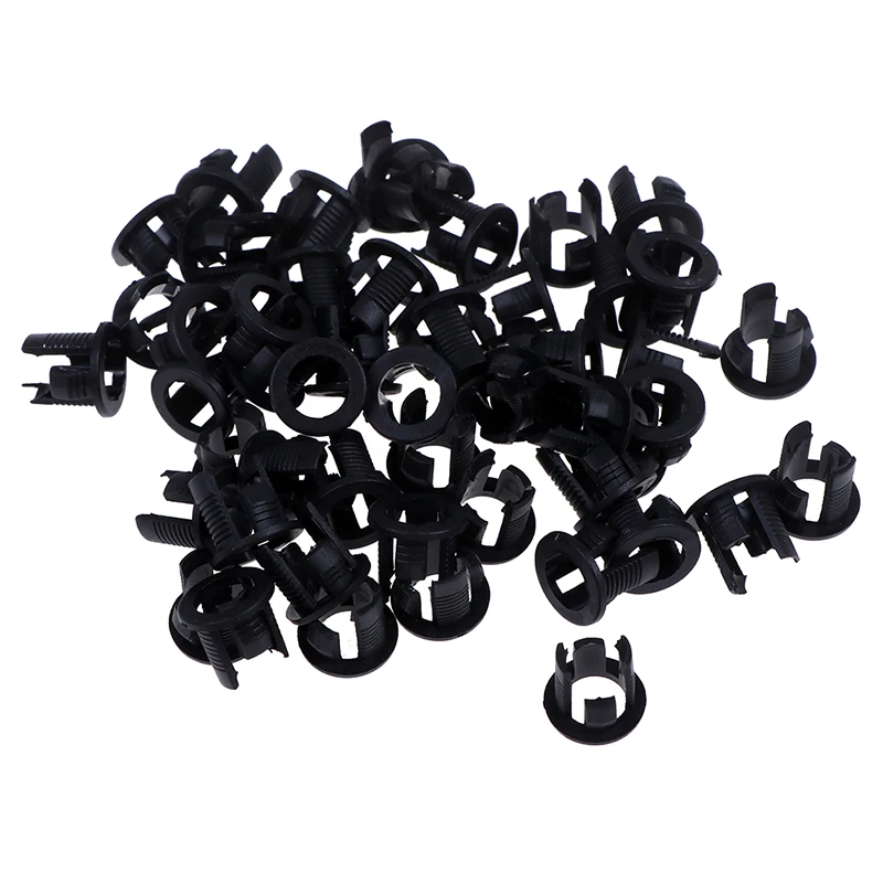 

50pcs Plastic 3mm 5mm Lamp LED Diode Holder Black Clip Bezel Socket Mount