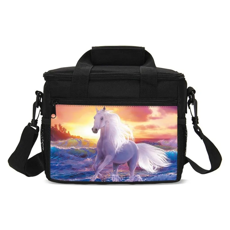 Сумка-холодильник для мальчиков и девочек с 3D-принтом в виде лошади