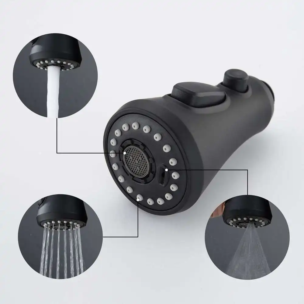 

G1/2 " Pull Faucet Spray Head, Pull-Out Kitchen Sink Faucet Sprayer Head Nozzle Three-Function Blade Kitchen Shower