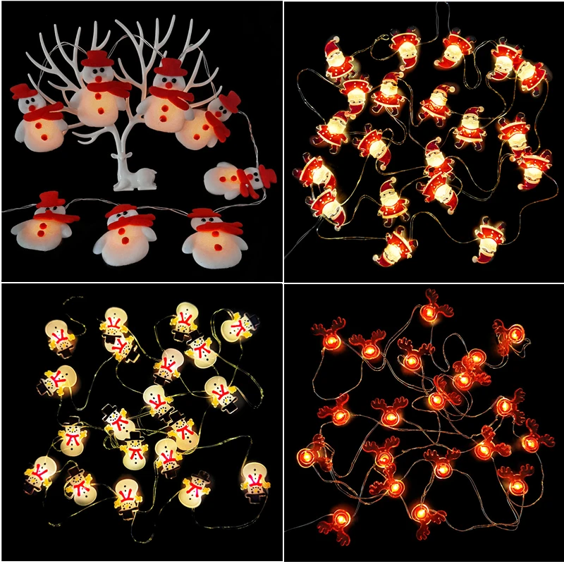 

Snowman Led String Lights Xmas Tree Ornaments Hanging Light Christmas Decorations Festival Bar Home Party
