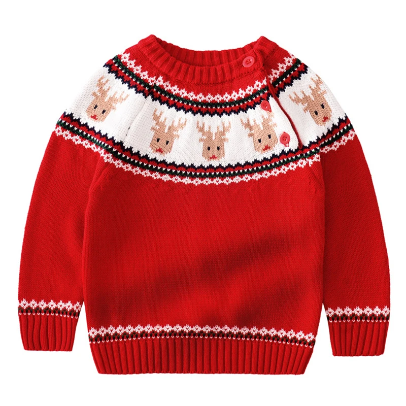 Детские пуловеры Свитера на осень и зиму детская одежда Рождественский свитер