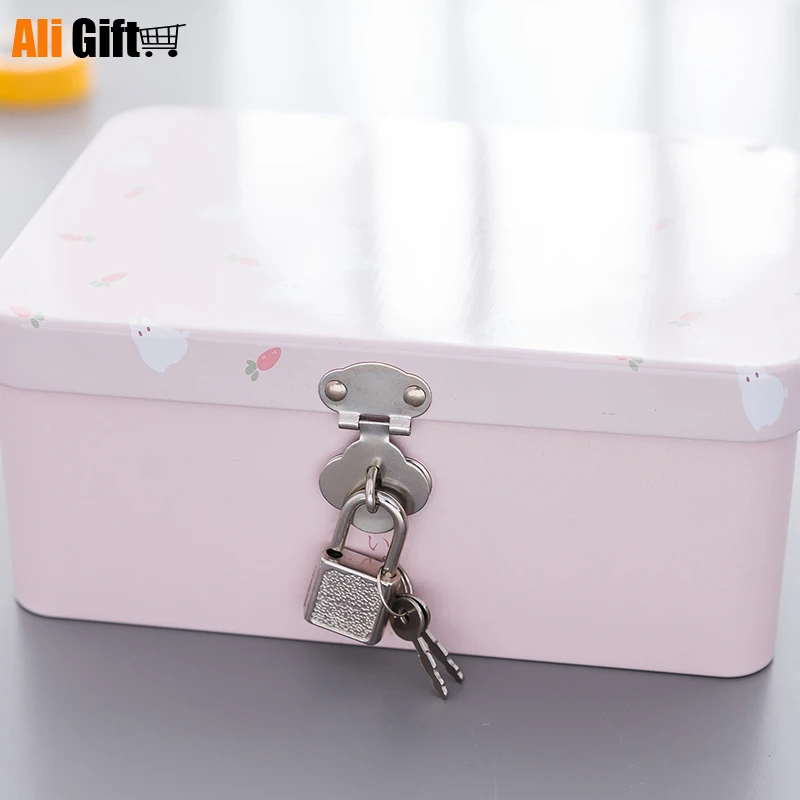 Новый модный мультяшный жестяной ящик для хранения шкафчик печенья тортов