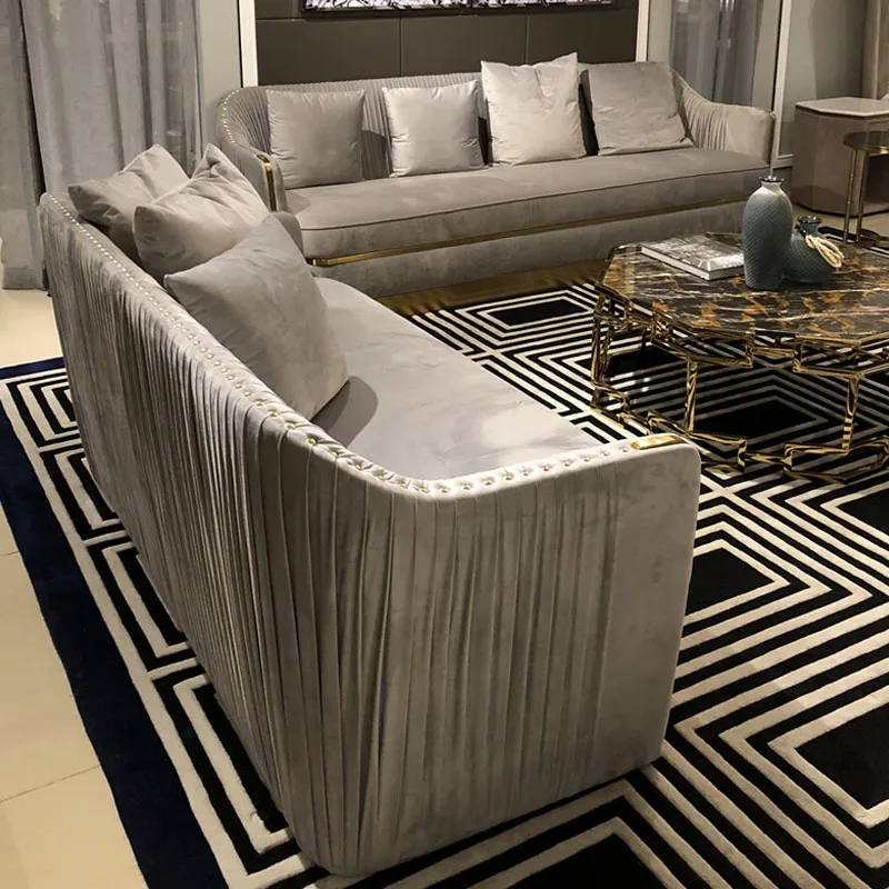 Дворцовый диван дизайн 8 местный lving комната диван|Наборы для спальной| |