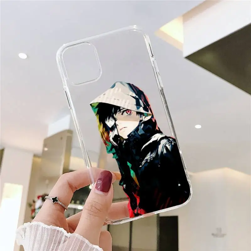 

Cartoon Anime Tokyo Ghoul Kaneki Ken Phone Case Transparent for iPhone 11 12 mini pro XS MAX 8 7 6 6S Plus X 5S SE 2020 XR