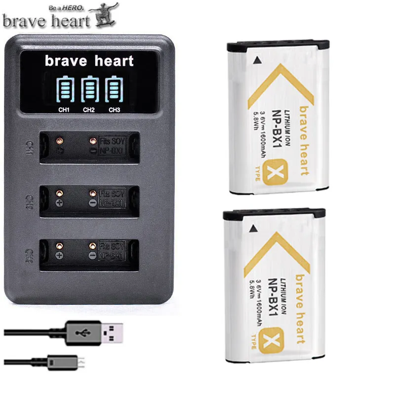 charger and 2battery 5x NPBX1 np bx1 NP-BX1 батарея и 1x USB зарядное устройство для sony DSC и HDR камера видеокамера H400 HX300 HX50V HX90 HDR AS10 AS15 AS20 - Цвет: charger and 2battery