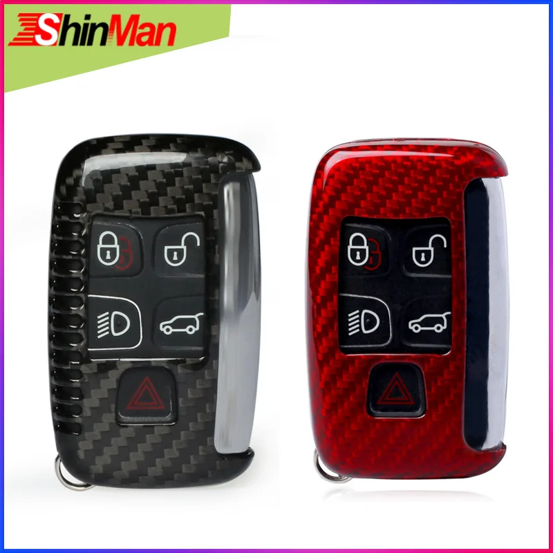 Чехол для автомобильного ключа ShinMan из углеродного волокна чехол Jaguar XE XJ XJL XF C-X16 V12