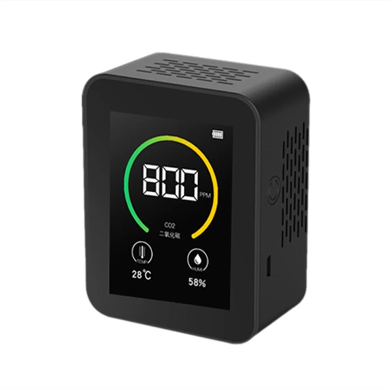 

CO2 Monitor Air Quality Tester Gas Analyzer Detector with Temperature Humidity