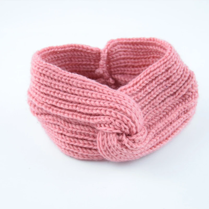 

New Bohemia Solid Crochet Knitting Woolen Headbands Winter Women Weaving Cross Headbands Handmade Hairbands Hair Accessories