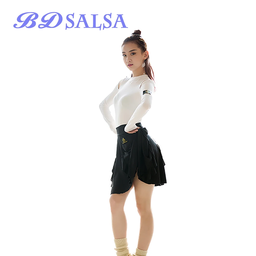 2020 New Top Latin Dance Clothes Practice Clothes Female Dance Cloth Sexy Missing Shoulder GIFT Coat Dance Clothing Summer DA444