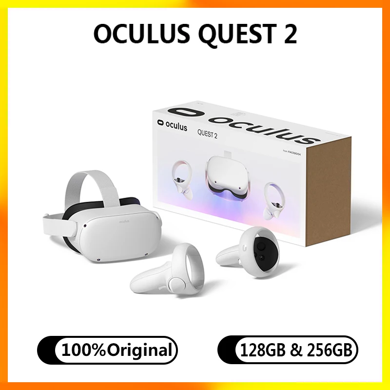 

Очки виртуальной реальности Oculus Quest 2 128 ГБ, виртуальная реальность, улучшенная гарнитура виртуальной реальности «Все в одном», панорамная с...