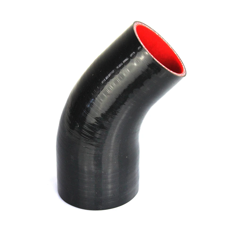 

R-EP 45 degrees Reducer Silicone Elbow Hose 83-89MM Cold Air intake Pipe Rubber Joiner Inter cooler for Radiator Tube Flexible