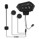 Аккумуляторная батарея 2000 мАч, устройство связи Bluetooth 5,0 для мотоциклетного шлема, телефон с громкой связью для полногополовинного шлема PK BT-12B12S