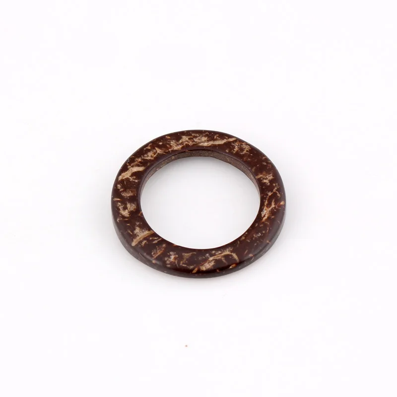 10 шт./лот 30 мм Натуральная Кокосовая оболочка толстое круглое кольцо для