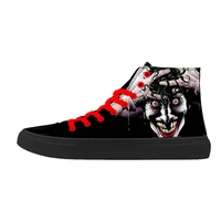 2019 new style high top skull print canvas shoes for men fashion sneakers male casual walking shoes lightweight customize design