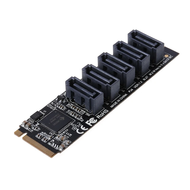 

5Port SATA M.2 NVME to SATA PCI-E to PCIE SATA Disk Array 5 Cards RAID0/1 Card