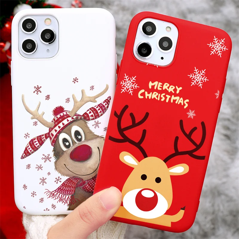 Soft TPU Case For Xiaomi Redmi Note 9 10 10T 9T 8T 8 9A 7A 7 9S Pro Lite Mi 11 F3 A3 Poco X3 Pro NFC Christmas Cover Bag Funda