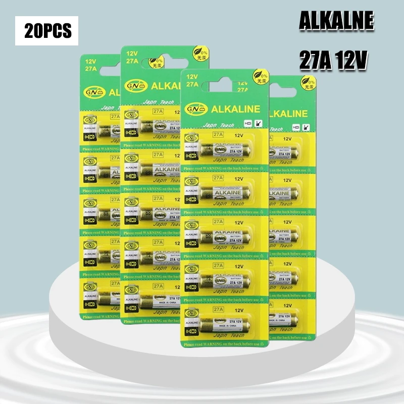 

20PCS 27A 12V dry alkaline battery 27AE 27MN A27 for doorbell,car alarm,walkman,car remote control etc