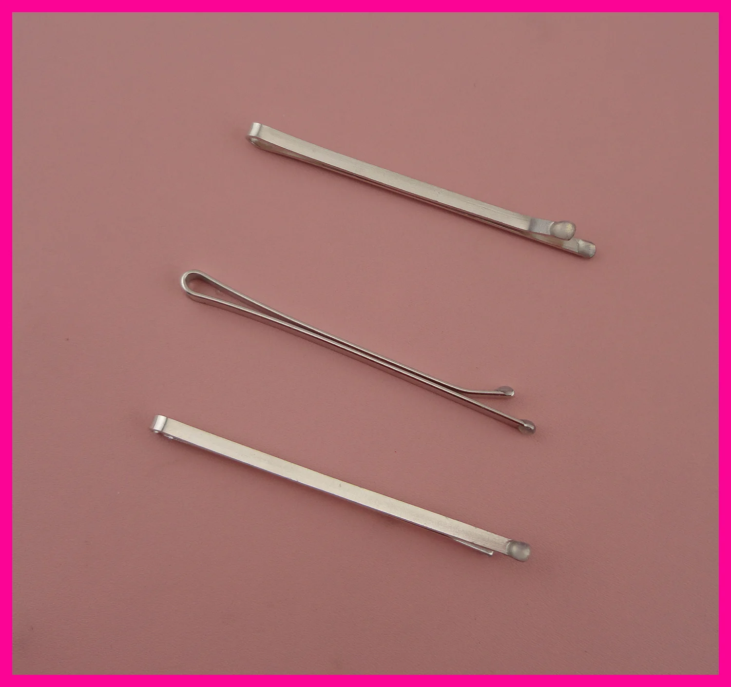 Серебряные Простые металлические заколки невидимки 3 0 мм * 6 см плоские для волос