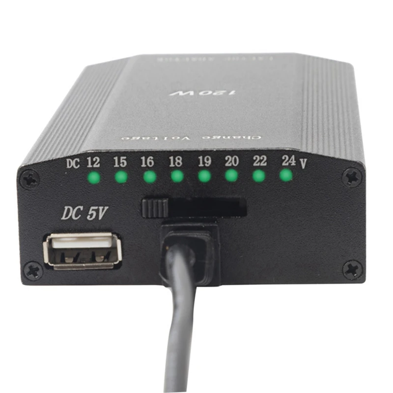 

100W Voltage Adjustable Home Car Laptop Computer Adapter LCD Monitor Power Supply Metal Aluminum Shell Charger