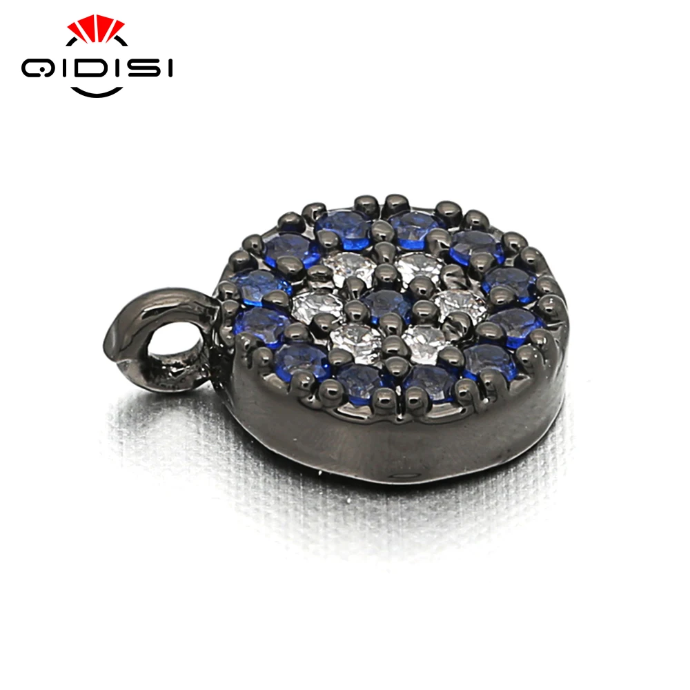 Круглые кулоны из Кубического циркония для ожерелья аксессуары сделай сам