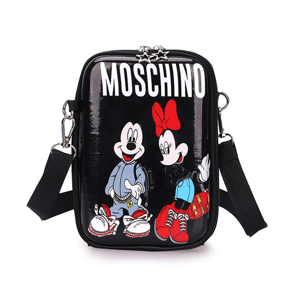 2021 New Mickey Minnie Shoulder Bag Polyester Lightweight Girls Messenger Bag Creative Personality Waterproof Wallet
