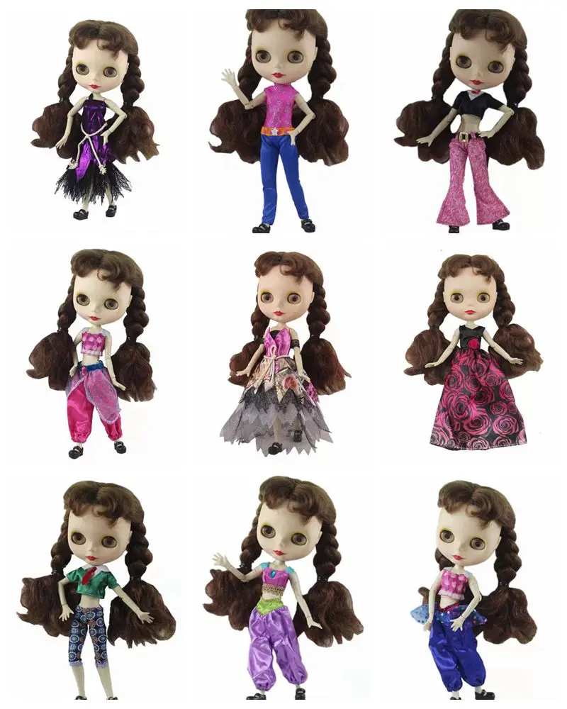 

11.5" Fashion Blythe Doll Clothes Set Outfits Dresses for Azone for Blyth Clothes 1/6 Dolls Accessories Kids Playhouse Toys Gift