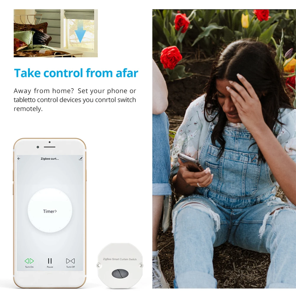 

Blind Motor Zigbee App For Roller Shutter Wireless Curtain Switch Module Practical Home Remote Control With Timer Family Sharing