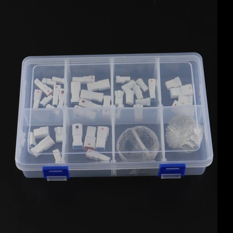 

1 Box of 19 Sets Automotive Connectors JST02R-JWPF-VSLE 2/3/4/6/8 Pin Waterproof Connectors Male and Female