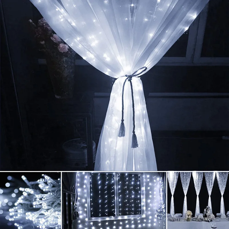 Светодиодная лента гирлянда светодиодная занавеска для рождественской