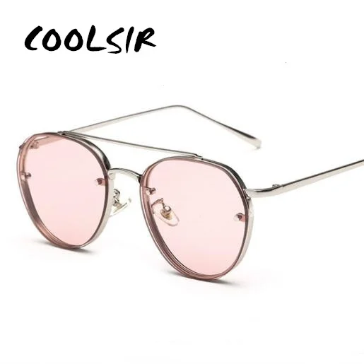 Мужские и женские солнечные очки COOLSIR желтые зеленые розовые солнцезащитные в