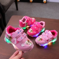 2022 springautumn glowing kids sneakers sports chidlren casual shoes baby breathable led flashing lights girls shoes