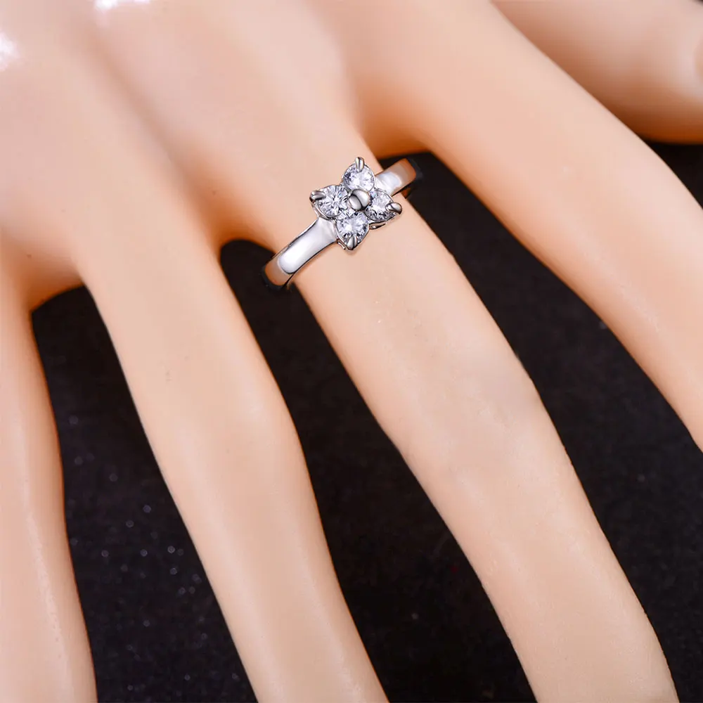 Женское Обручальное Кольцо высшего качества элегантное серебряное обручальное