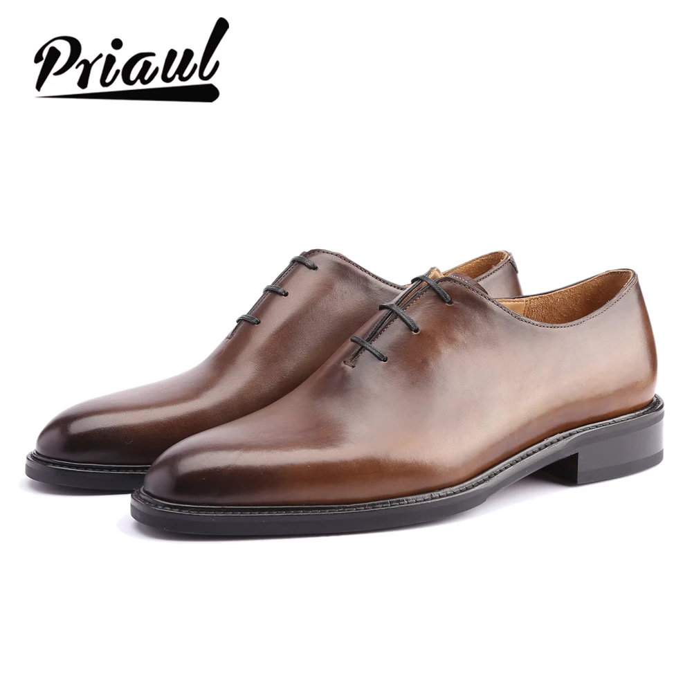 Классические мужские туфли из натуральной кожи винтажные Ретро-туфли ручной