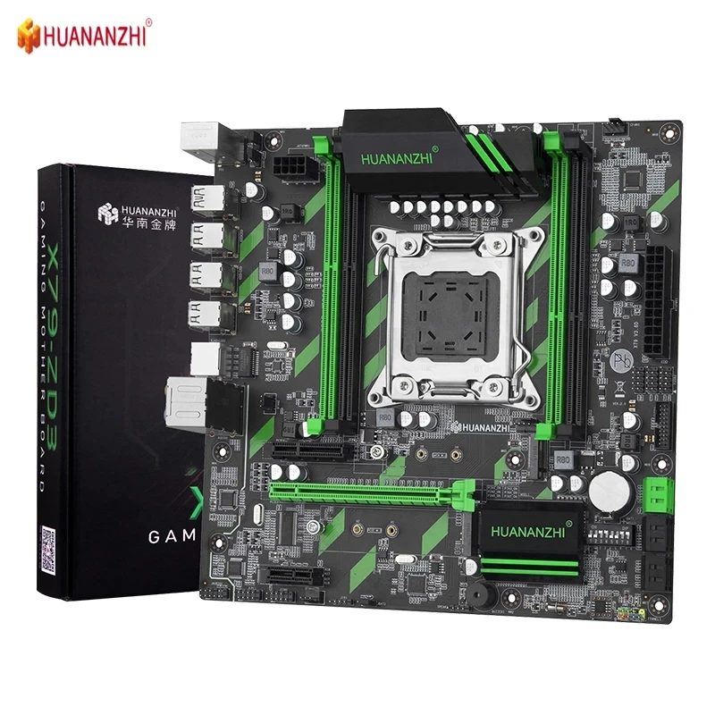 Günstig HUANANZHI X79 ZD3 DDR3 * 4 Computer Motherboard Gaming Desktop Intel Motherboard CPU Unterstützt LGA2011 Prozessor M-ATX