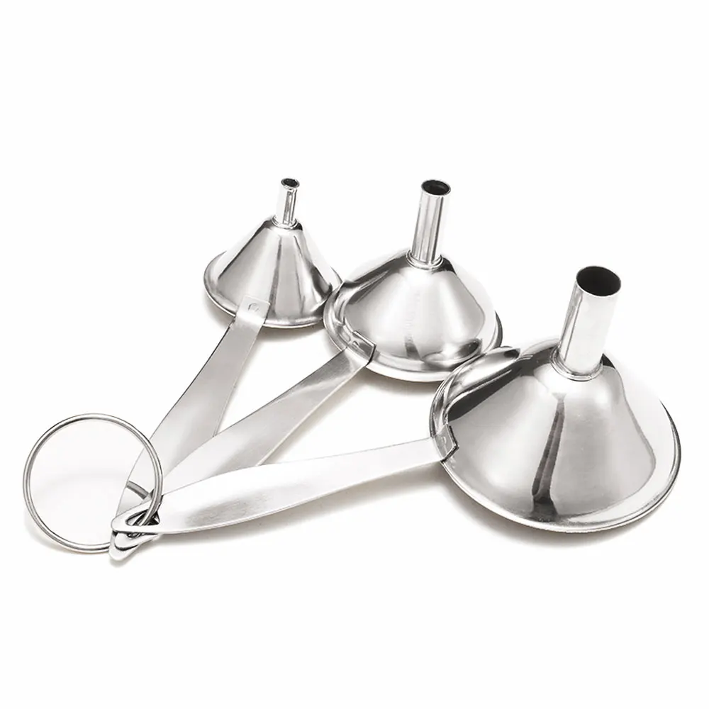 3 шт./компл. Воронка Из Нержавеющей Стали с удобной длинной ручкой отлично