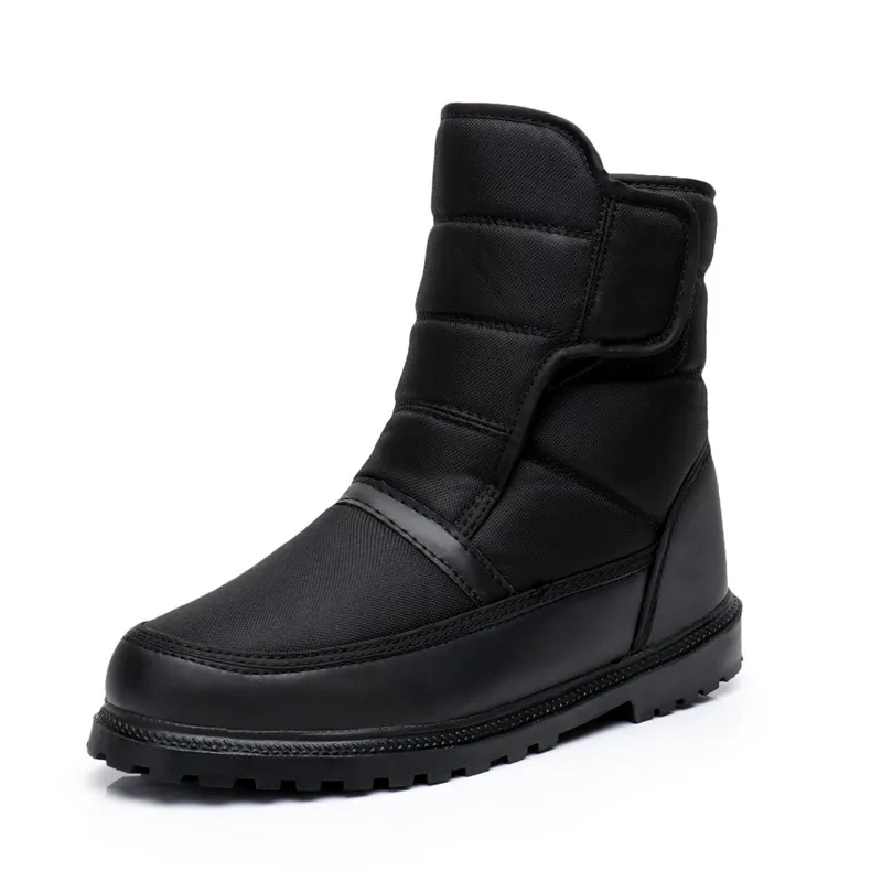 

Мужские утепленные ботинки с волосами, удобные теплые ботинки для мальчиков, водонепроницаемые Нескользящие уличные ботинки на пуговицах, ...