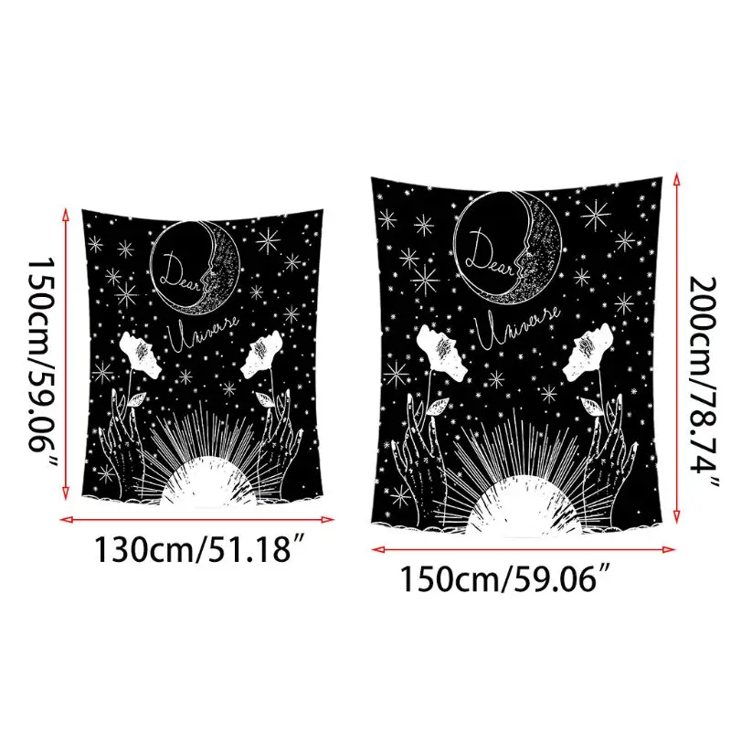 

2021 Top Mysterious Tapestry Moon Star Sun Medieval Europe Divination Wall Hanging