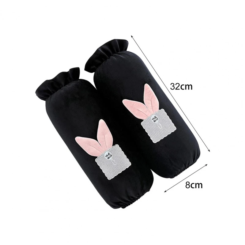 

Cartoon Rabbit Ear Design Crystal Flannelette Oversleeves for Dirt Resistant Elastic Cuff Home Kitchen Cooking Arm Protector