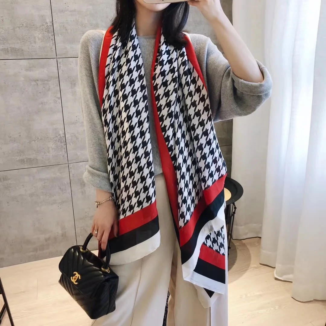 Новинка женский шелковый шарф шали и накидка летний роскошный брендовый