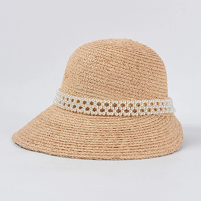 Шляпа от солнца Fibonacci из рафии Женская Соломенная пляжная Панама с широкими